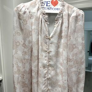 aritzia wilfred floral blouse